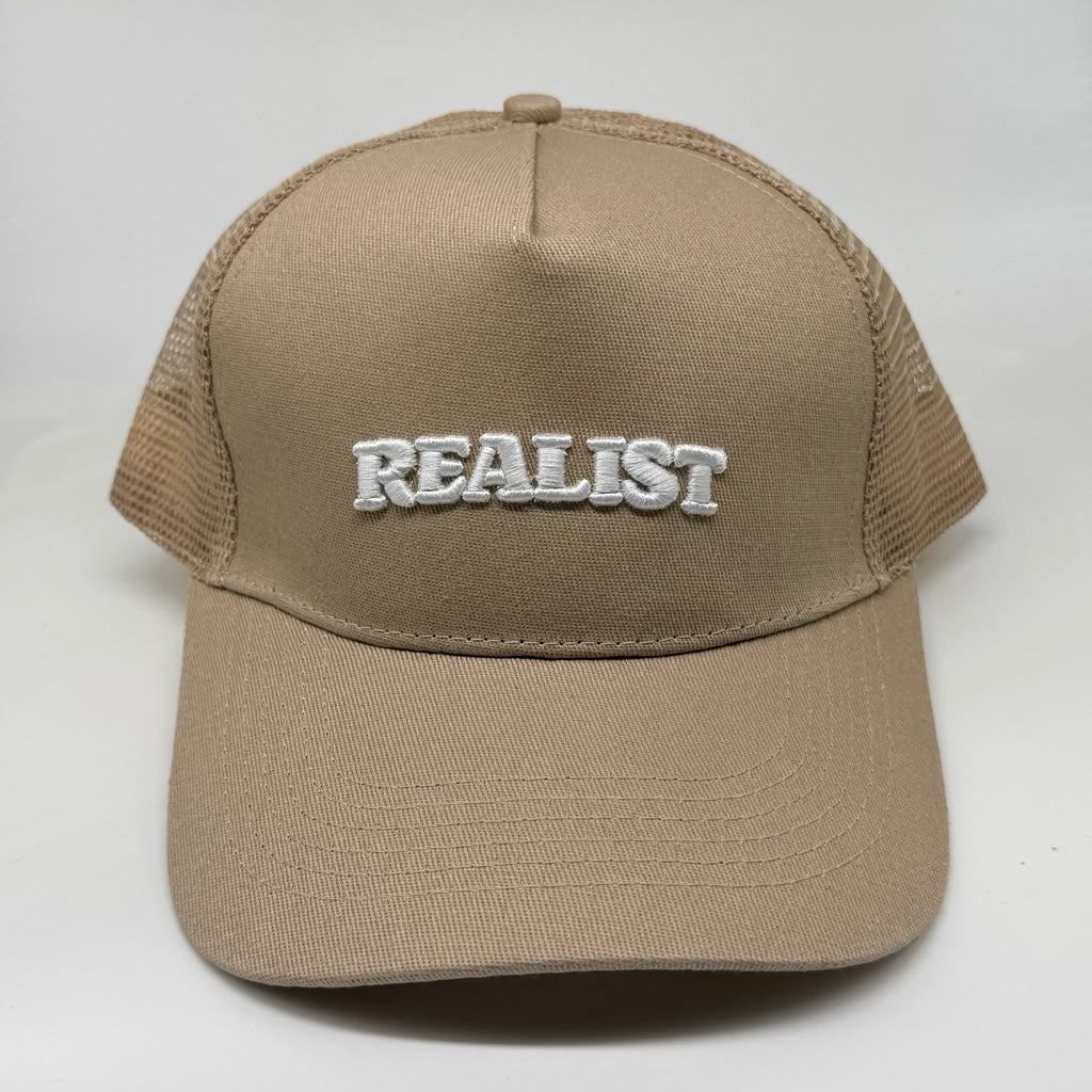 Realist Trucker - 3D Embroidered Beige