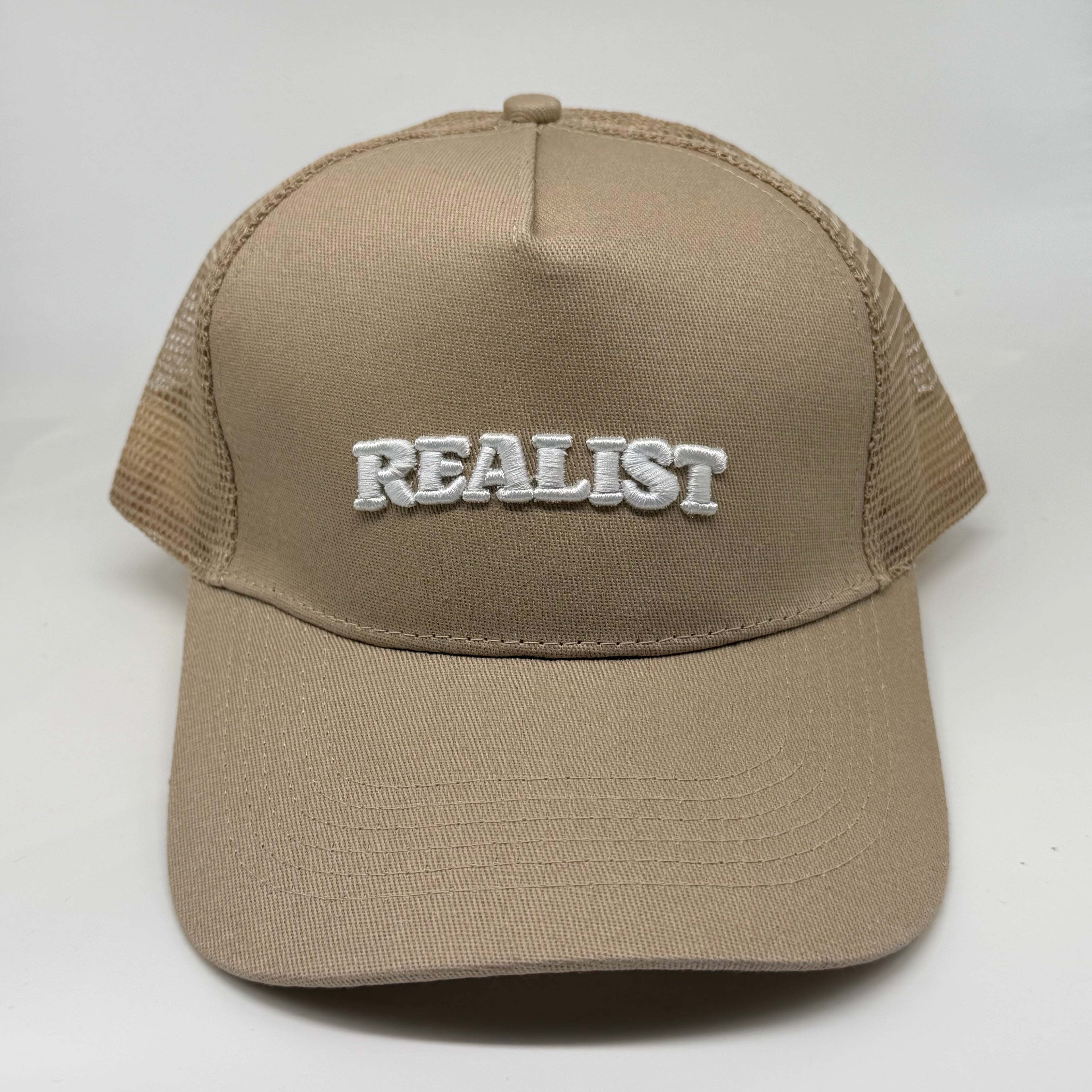 Realist Trucker - 3D Embroidered Beige