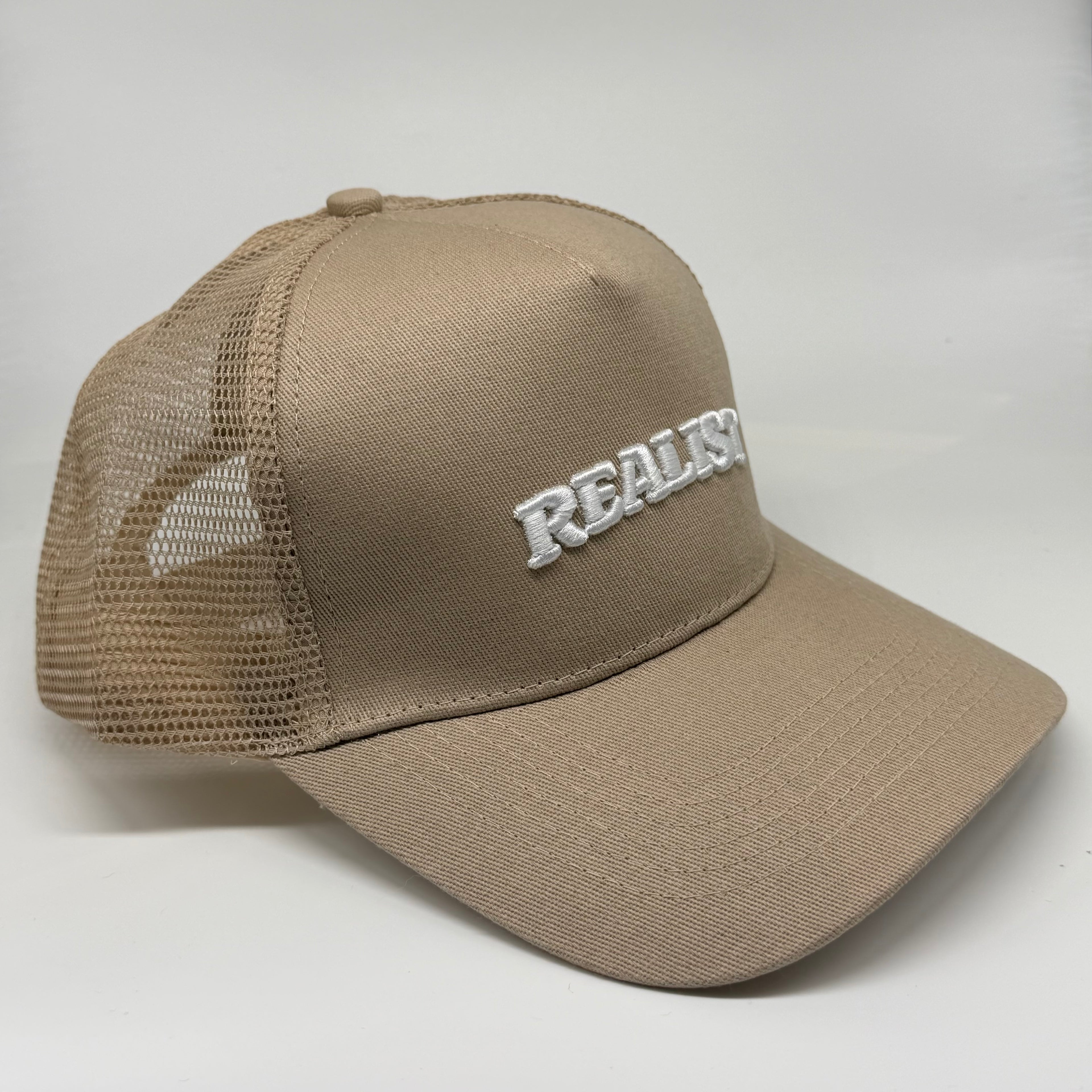 Realist Trucker - 3D Embroidered Beige
