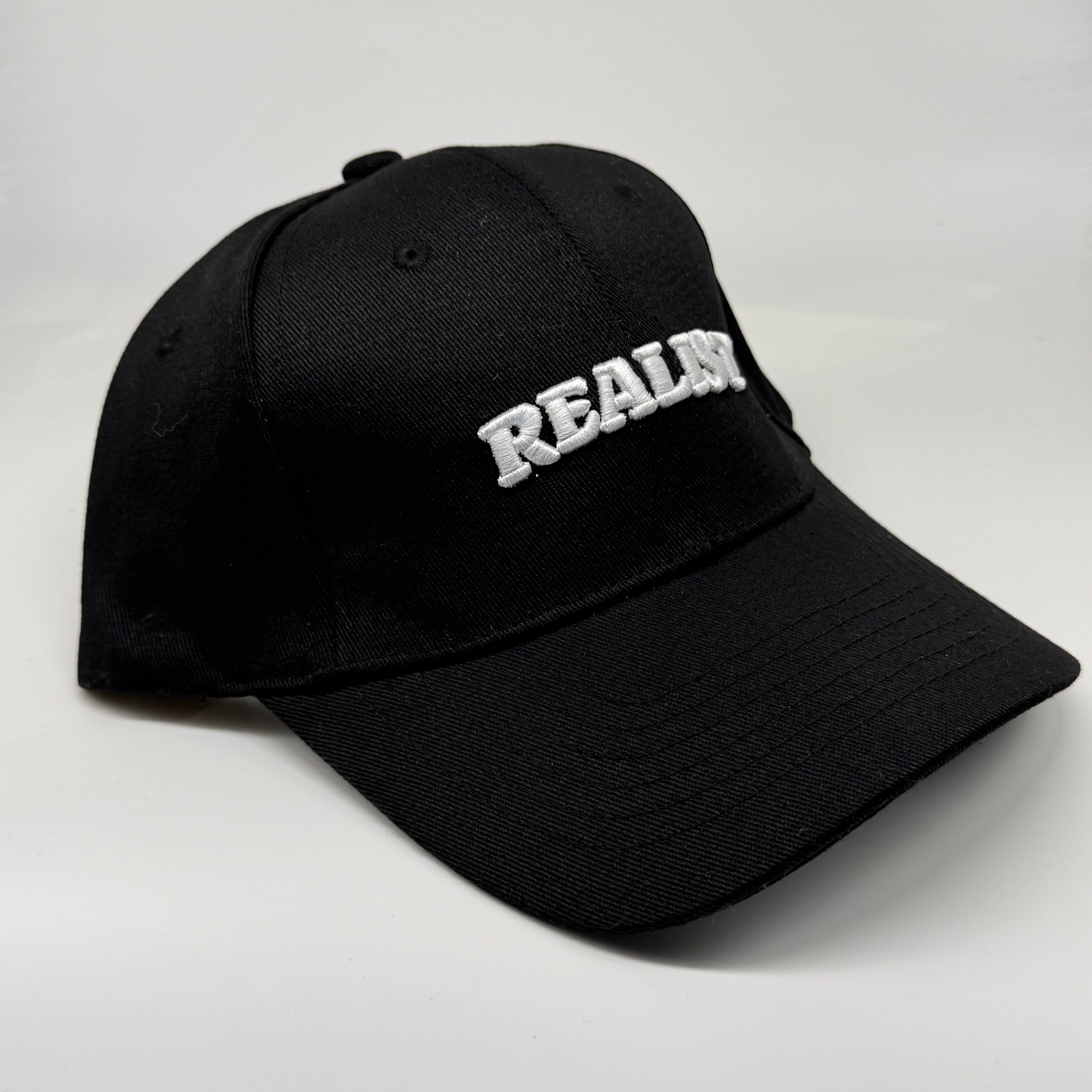Realist Trucker - 3D Embroidered Black/White