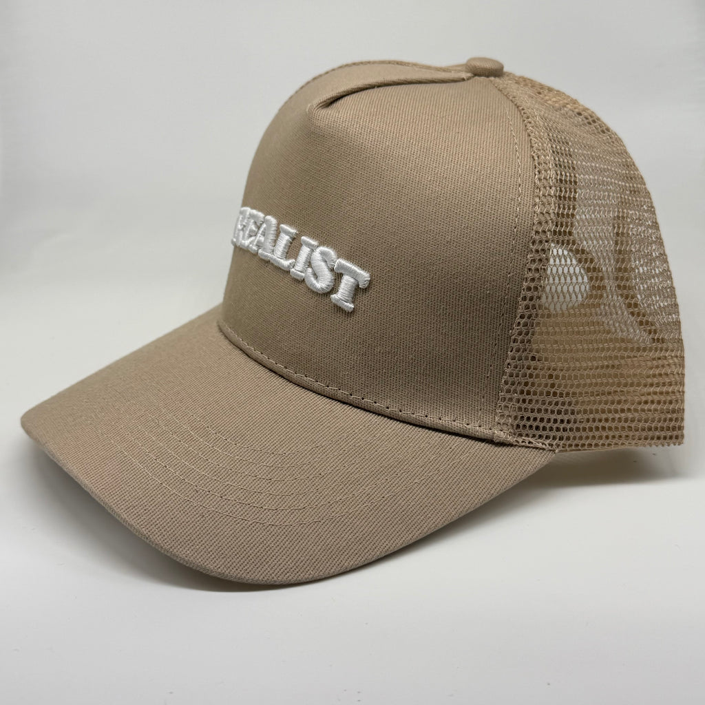 Realist Trucker - 3D Embroidered Beige