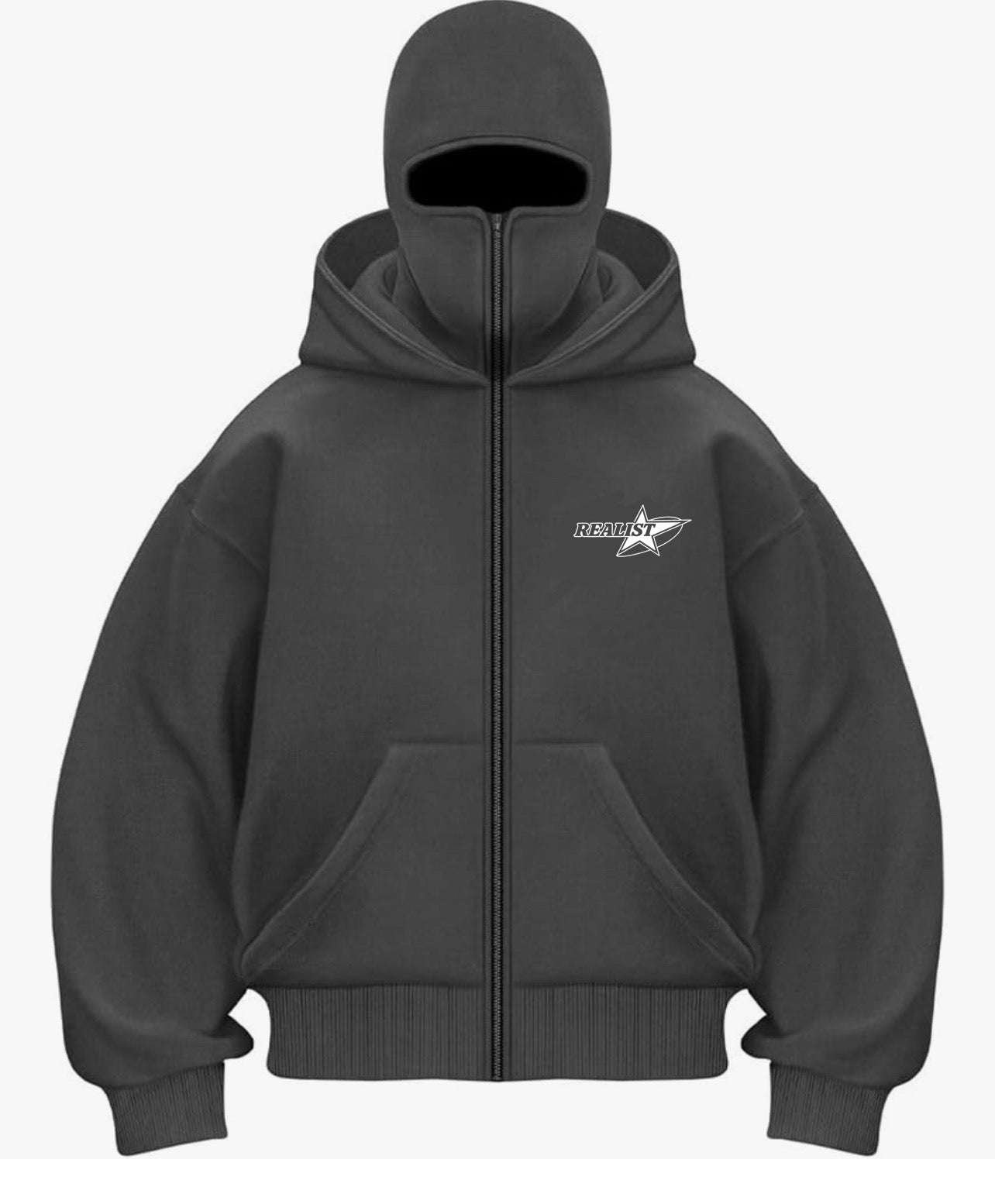 Ski Mask Hoodie - Grey